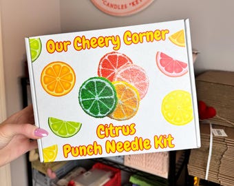Citrus Coaster Beginner Punch Needle Kit, Craft Kit