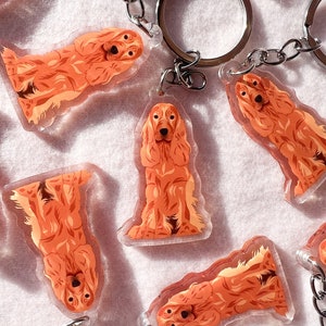 Cocker Spaniel Keychain, Acrylic Keychain, Dog Keychain, Original Artwork Keychain