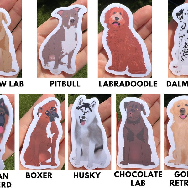 Dog Stickers, Dog Breed Sticker, Puppy Sticker, Stickers, Gift Ideas