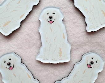 English Cream Golden Retriever Magnet, Acrylic Magnet, Dog Magnet, Original Artwork Magnet
