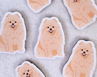 Blonde Pomeranian Magnet, Acrylic Magnet, Dog Magnet, Original Artwork Magnet