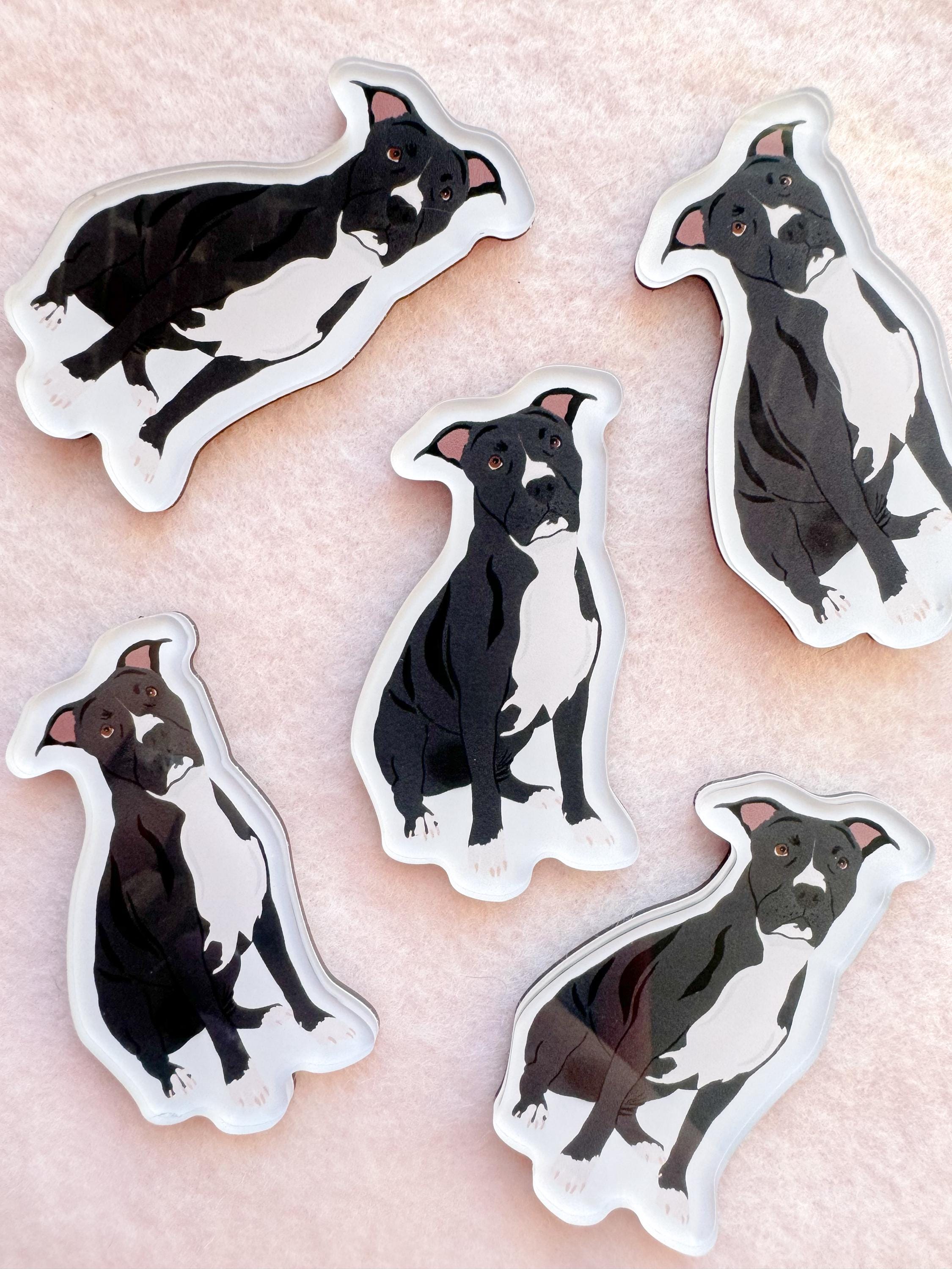 Black Pit Bull magnet, Original Artwork Magnet