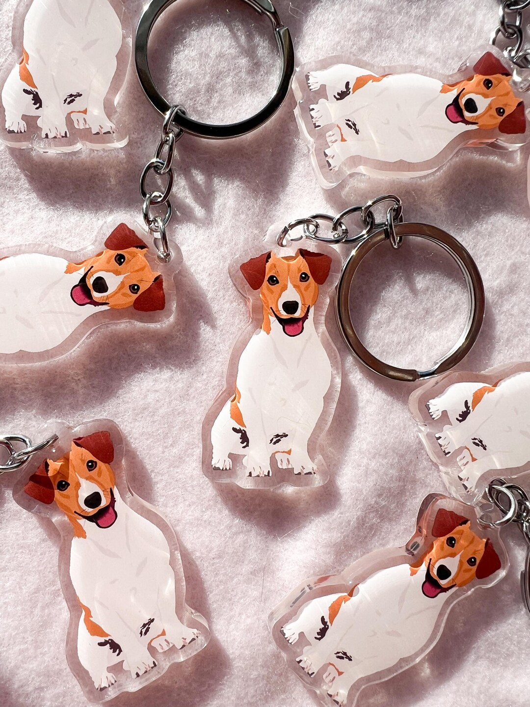 Jack Russell Keychain, Acrylic Keychain, Dog Keychain, Original Artwork ...