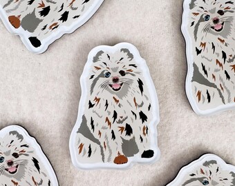Merle Pomeranian Magnet, Acrylic Magnet, Dog Magnet, Original Artwork Magnet