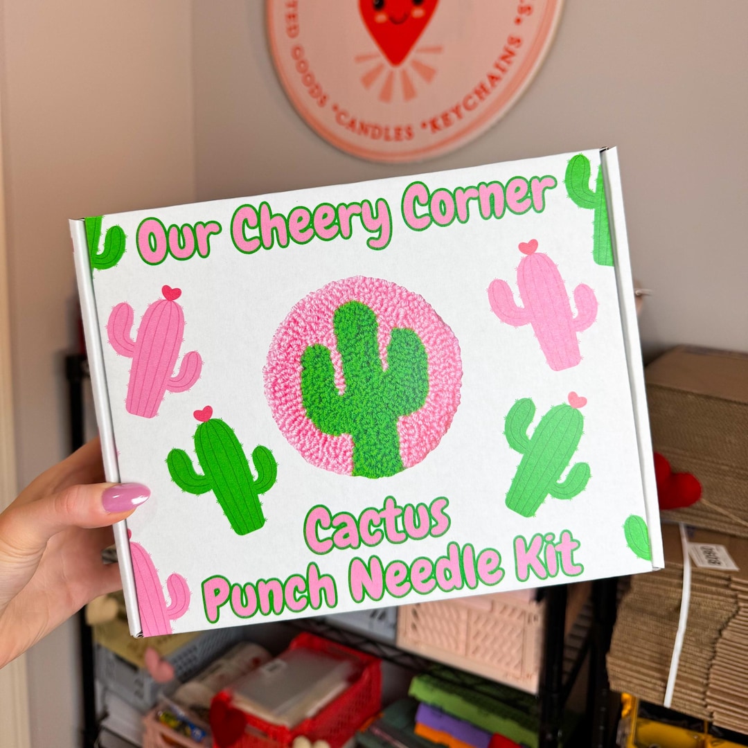 Cactus Coaster Beginner Punch Needle Kit, Craft Kit - Etsy