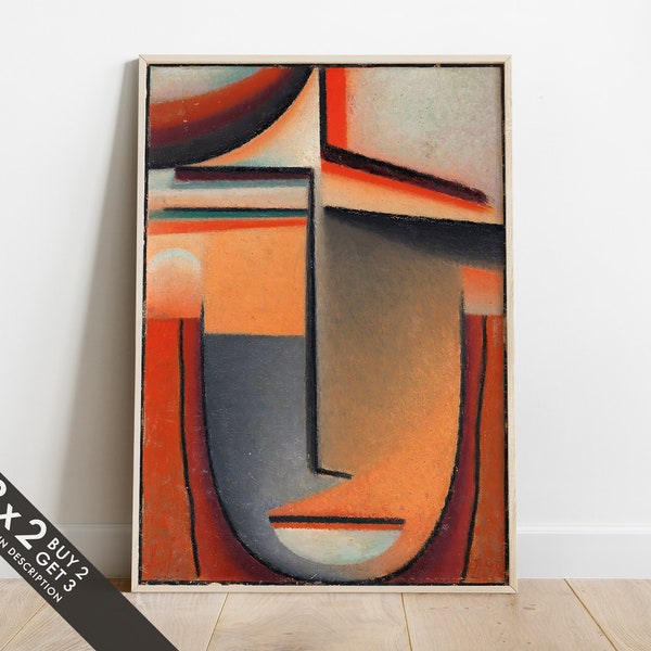 Abstract Head - Tragic, Alexej von Jawlensky, Fine Art Print, German Expressionism