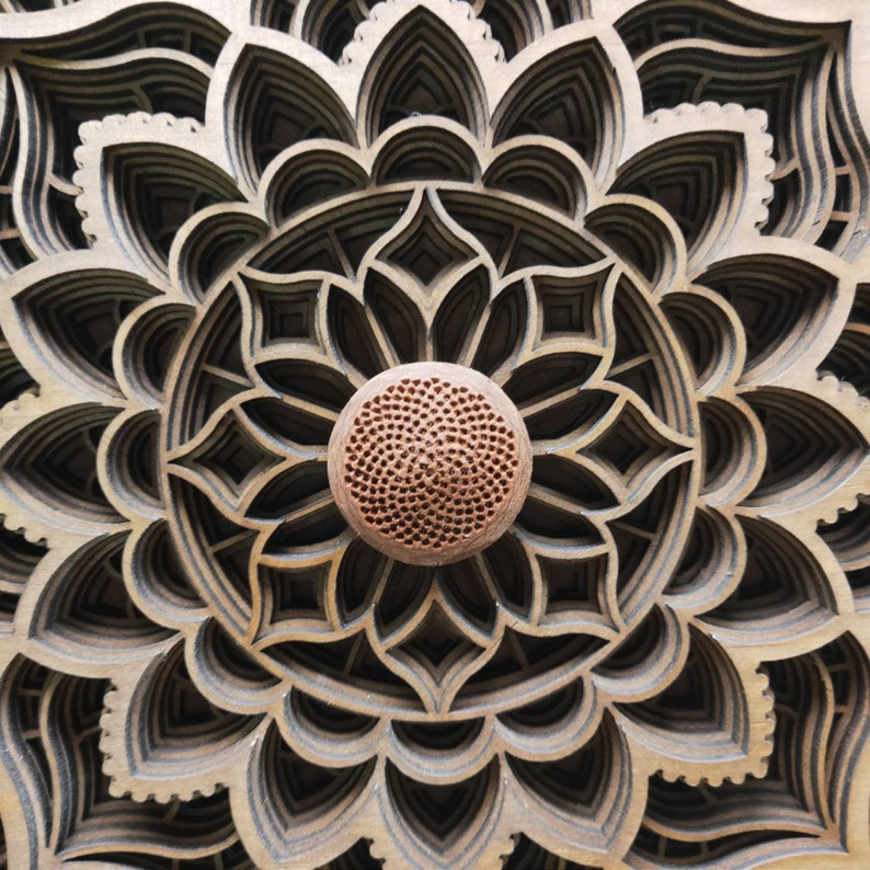 Wooden Mandala Wood Wall Art Etsy