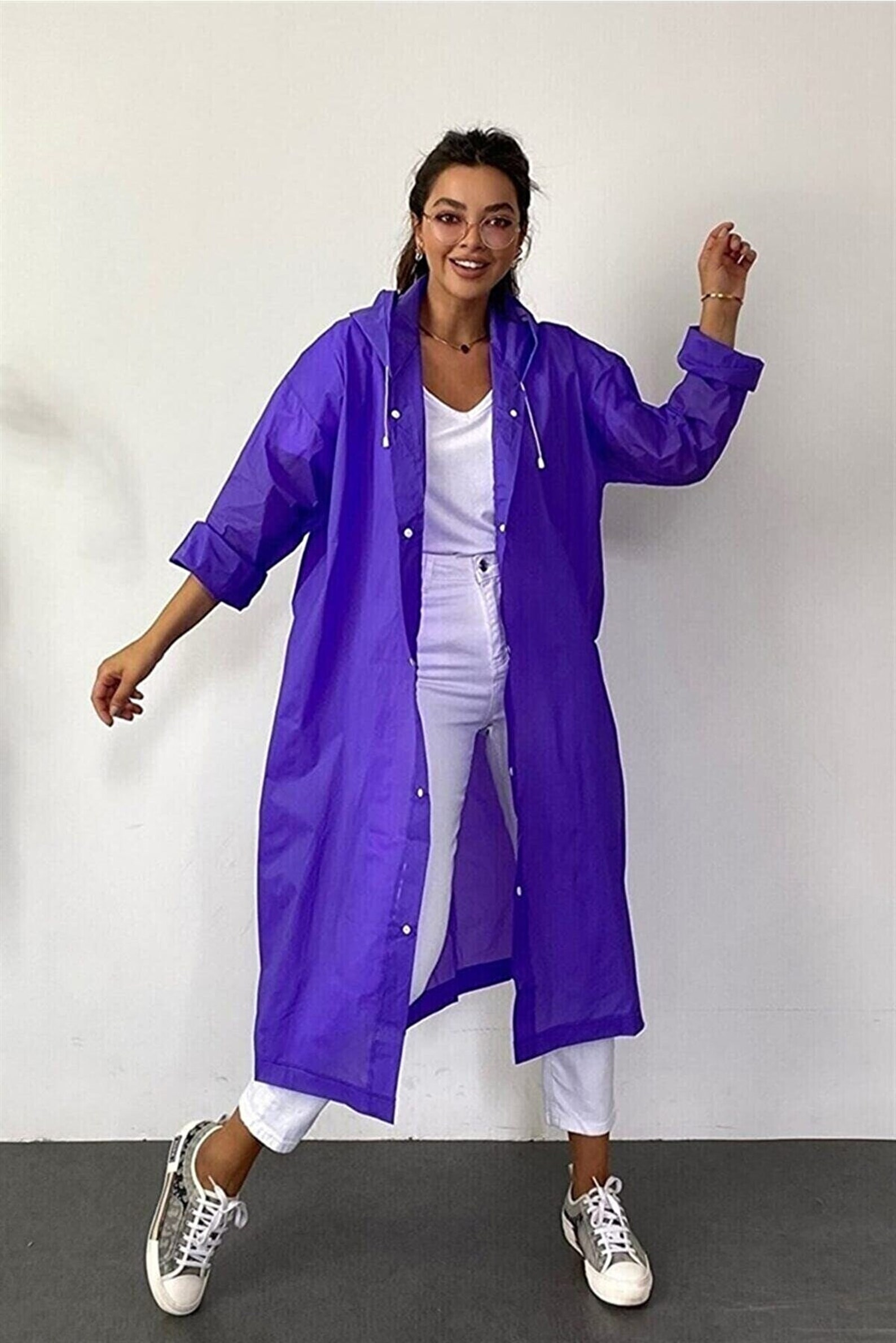 Colored Transparent Vinyl Rain Jacket. Hoodie Etsy