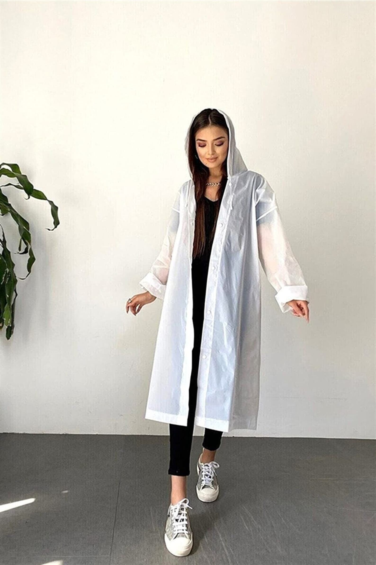 Colored Transparent Vinyl Rain Jacket. Hoodie Etsy