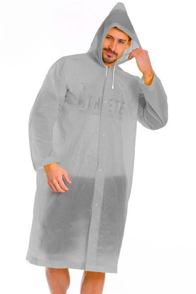 Colored Transparent Vinyl Rain Jacket. Hoodie Etsy