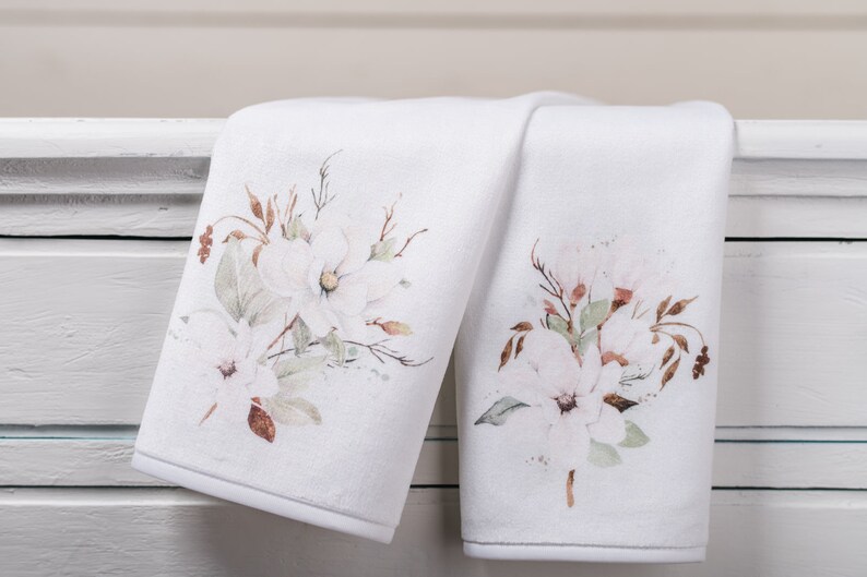 AtHomeWithChicGrace Magnolia Hand Towel