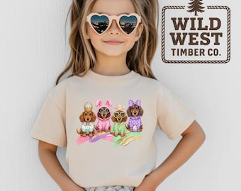 Dachshund Easter Youth Shirt Weenie Dog Easter Shirt