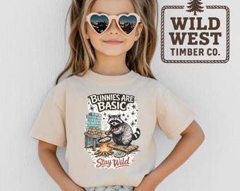 Bunnies Are Basic Stay Wild Easter Youth Shirt