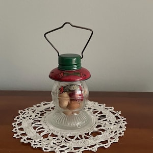 Vintage Glass Candy Container, Railroad Lantern, Made in USA, Lancaster, OH, Railroad/Candy Container, Ohio 150th Sesquicentennial
