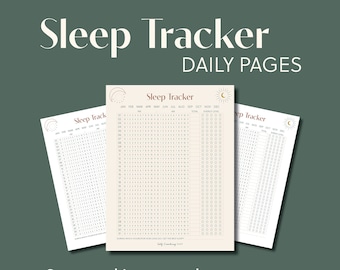 Sleep Tracker Sleep Journal Digital Sleep Tracker  Printable Sleep Tracker  Sleep Tracking  Wellness Journal Monthly Sleep Log