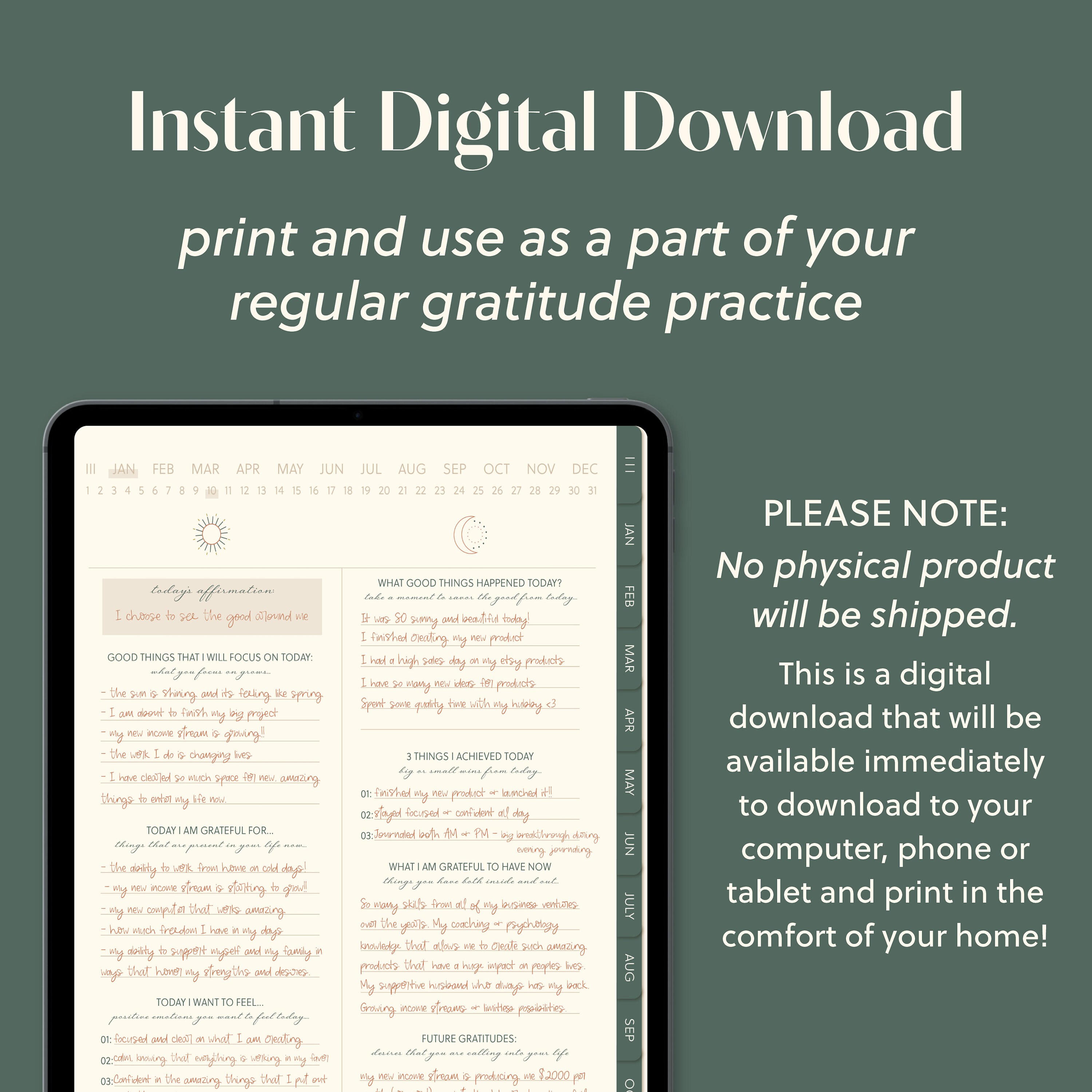Digital Gratitude Journal | Daily Gratitude Planner | Goodnotes Journal ...