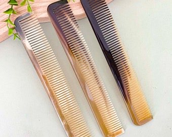 Natural Buffalo Model Ox Horn Comb, Anti-Static 100% Handmade Pocket Horn Comb, Middle Ages Comb, Eco Comb, Compact Classic