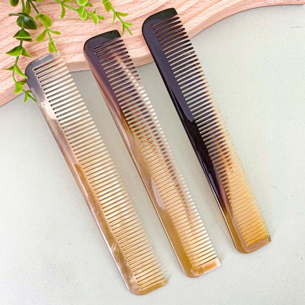 Natural Buffalo Model Ox Horn Comb, Anti-Static 100% Handmade Pocket Horn Comb, Middle Ages Comb, Eco Comb, Compact Classic