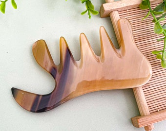 Natural Buffalo Horn Comb, Anti-Static Full Handmade Pocket Horn Comb, Comb Curly, Tangled,Ruffled Hair,Head Massage Comb, Body Massage Comb