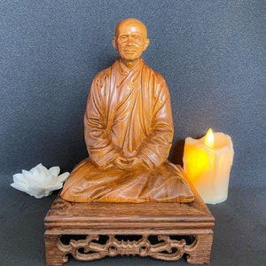Grande Statue Bouddha Assis Multicolore 45 Cm – Décoration Feng Shui Jardin Intérieur/extérieur