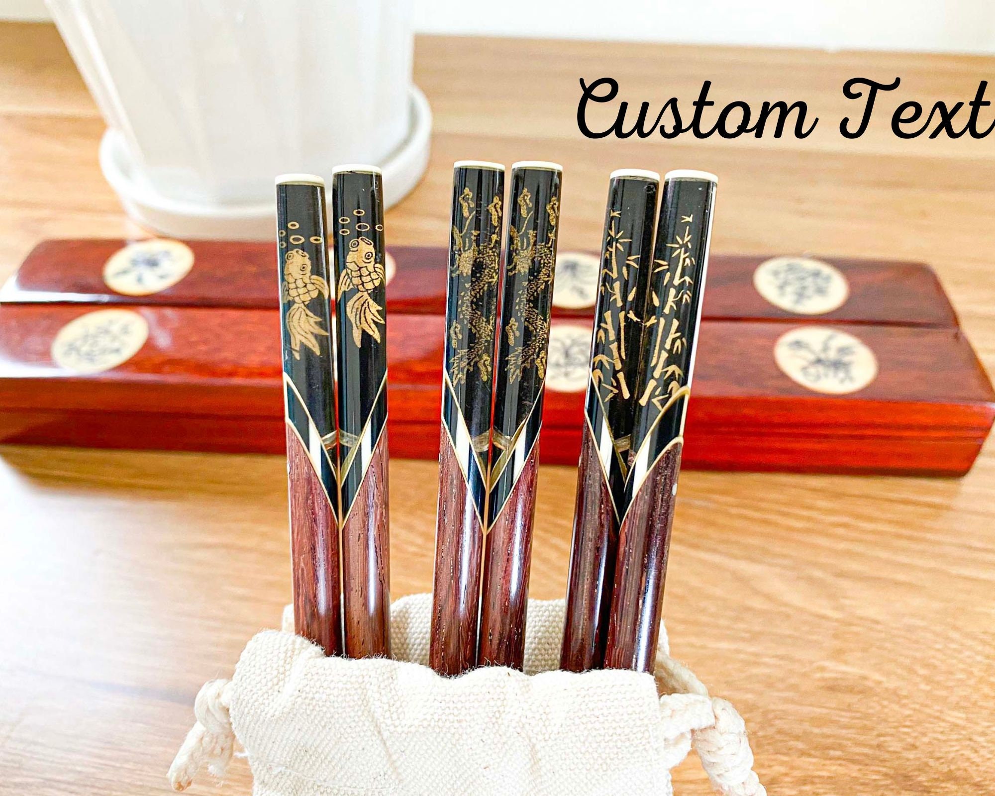 Laser 2024 engraved chopsticks