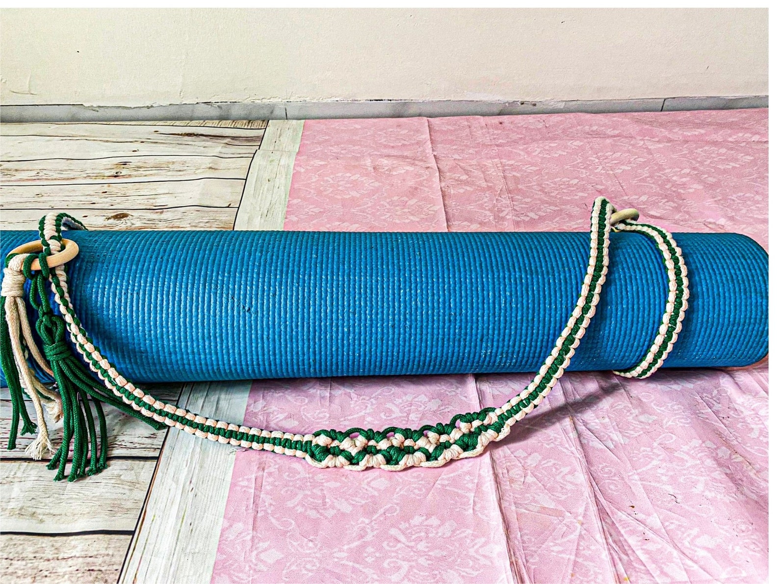 Original Macrame Yoga Mat Holder Yoga Mat Strap Yoga Mat Etsy