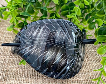 Épingle à cheveux en corne de feuille de buffle naturelle, barrette à cheveux, support pour chignon, accessoires pour cheveux, épingle à cheveux, épingle à cheveux, dreadlocks, cadeau pour elle