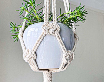 Macrame Plant Hangers With Tassel, Hanging Indoor Planters, Macrame Plant Holders, Simple Minimalist Boho Decor