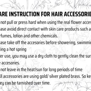 Blue & White Floral Claw Clip, Wildflowers Resin Metal Hair Claw, Medium Half Moon Hair Clamp, Terrarium French Hairclip, Hair Accessories image 9