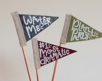 Plant Pennant | Plant Phrase Decoration | Plant Pun Flags