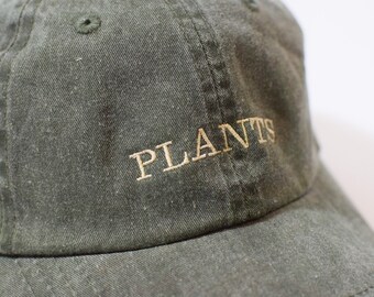 Dark Green Plants Hat | Houseplant Baseball Cap