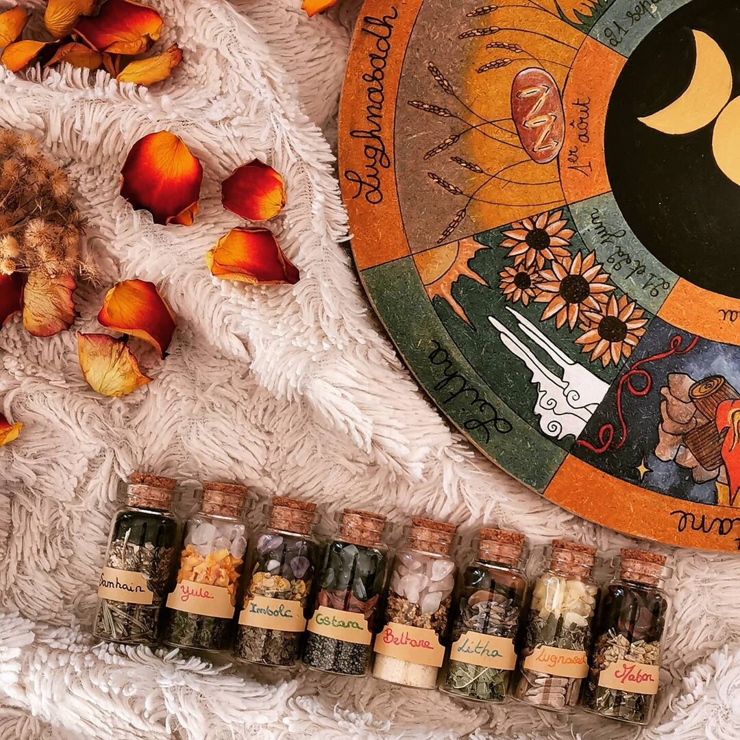 Flasks Wheel of the Year Talismans Etsy