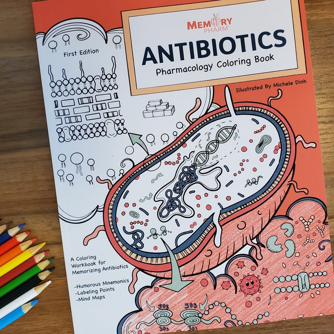 Antibiotics Pharmacology Coloring Book Etsy