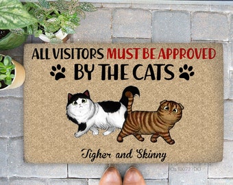 personalized cat mat