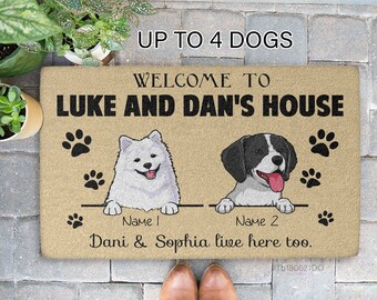 personalized dog doormats