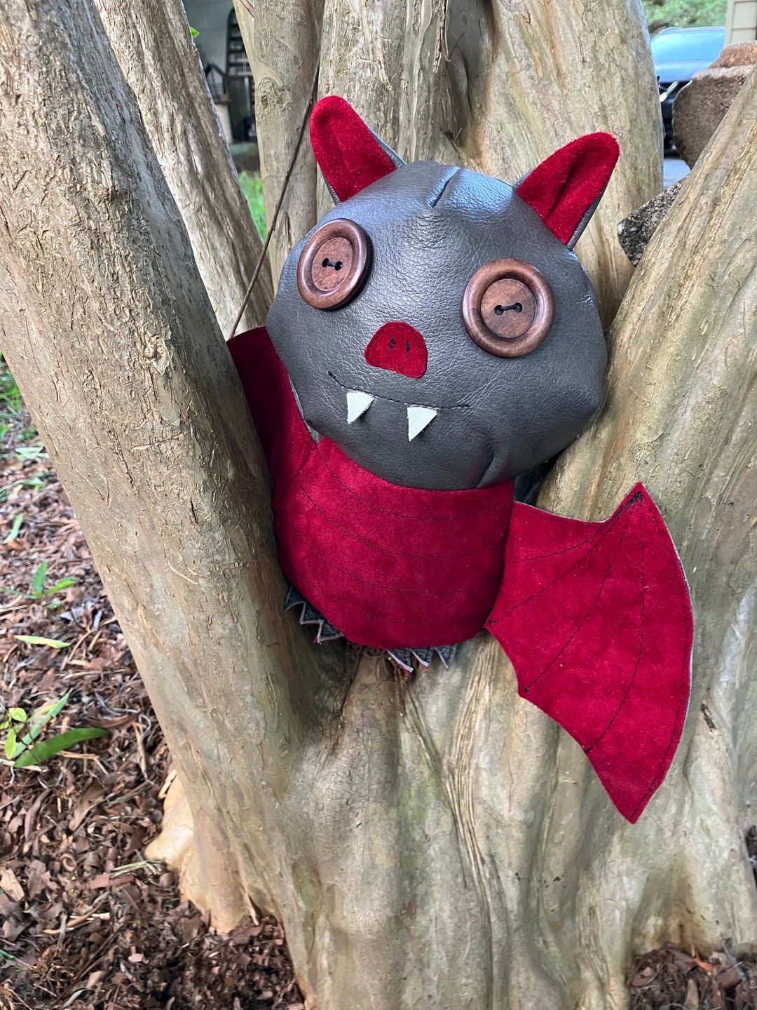 Leather Bat Plush Animal zipper Pocket Etsy
