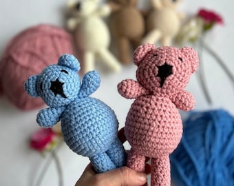 Oso de peluche de ganchillo hecho a mano: Amigurumi de acrílico suave