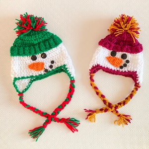 Snowman Hat / Handmade Xmas Hat / Frosty The Snowman Hat / Frosty Hat / Winter Hat / Christmas Hat / Jack Frost Hat