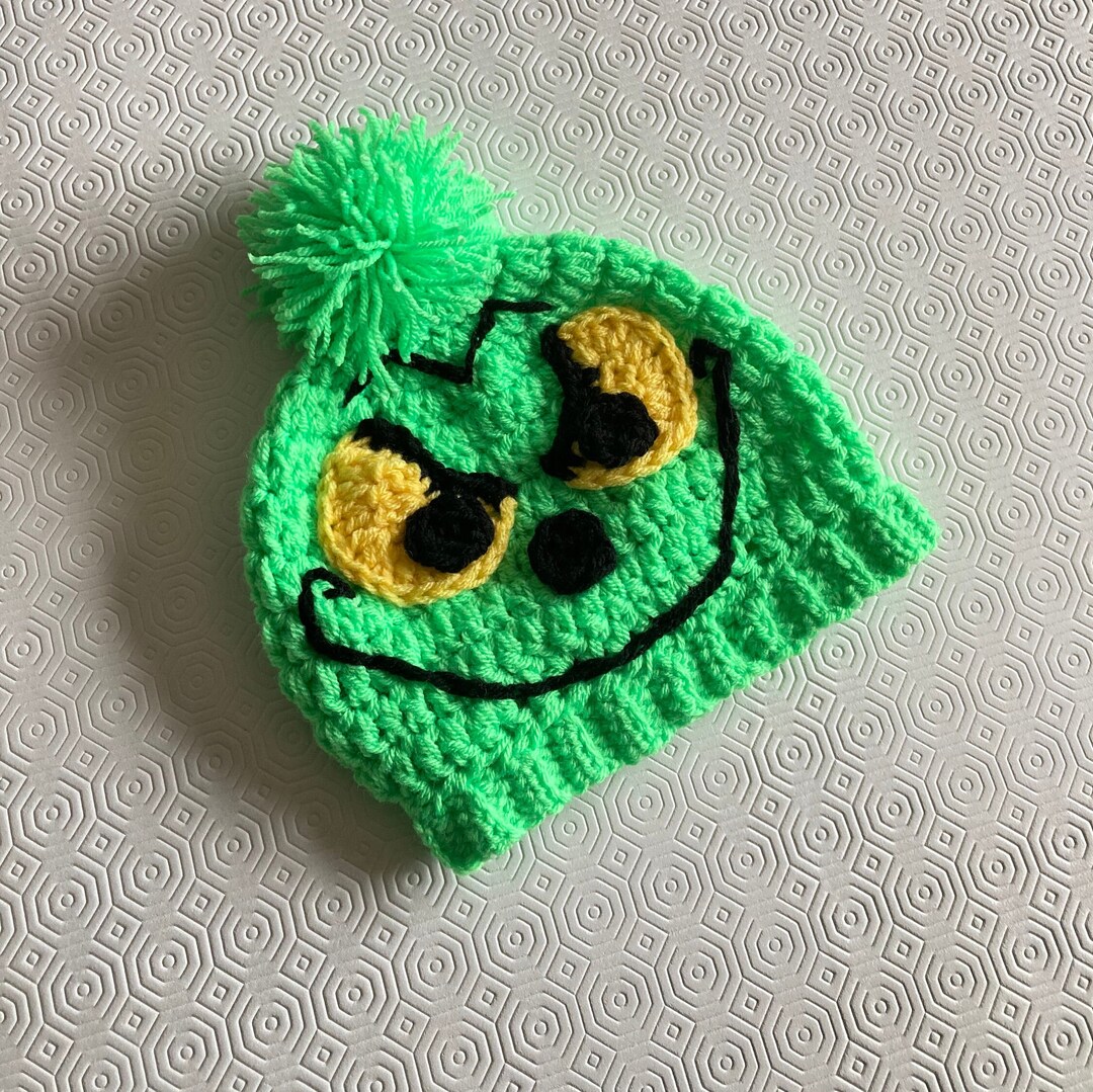 The Grinch Hat / the Grinch Crochet Hat / Christmas Hat / Christmas Handmade Hat / Crochet Santa