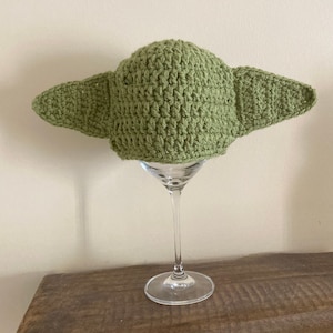 Baby Yoda-Inspired Hat / Alien Crochet Hat / Handmade Hat / Crochet Hat / Monster Hat / Grogu-Inspired Hat