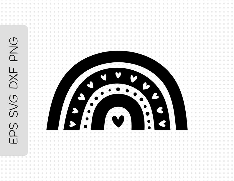 Black Rainbow Svg Rainbow Svg File for Cricut Rainbow With Etsy