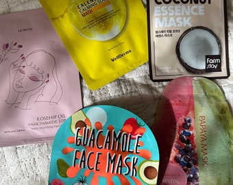 KOOPJE MYSTERY BOX - Koreaans gezichtsmasker 5x | Inclusief 5x Mystery Masks | Britse verkoper | Koreaanse schoonheidsmysteriedoos | Ultieme deal