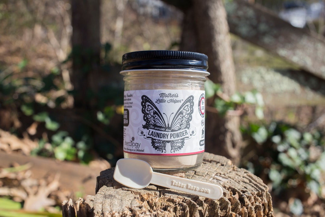 Organic Soap Nut Powder Jar Laundry 66 Loads Refillable Glass Jar