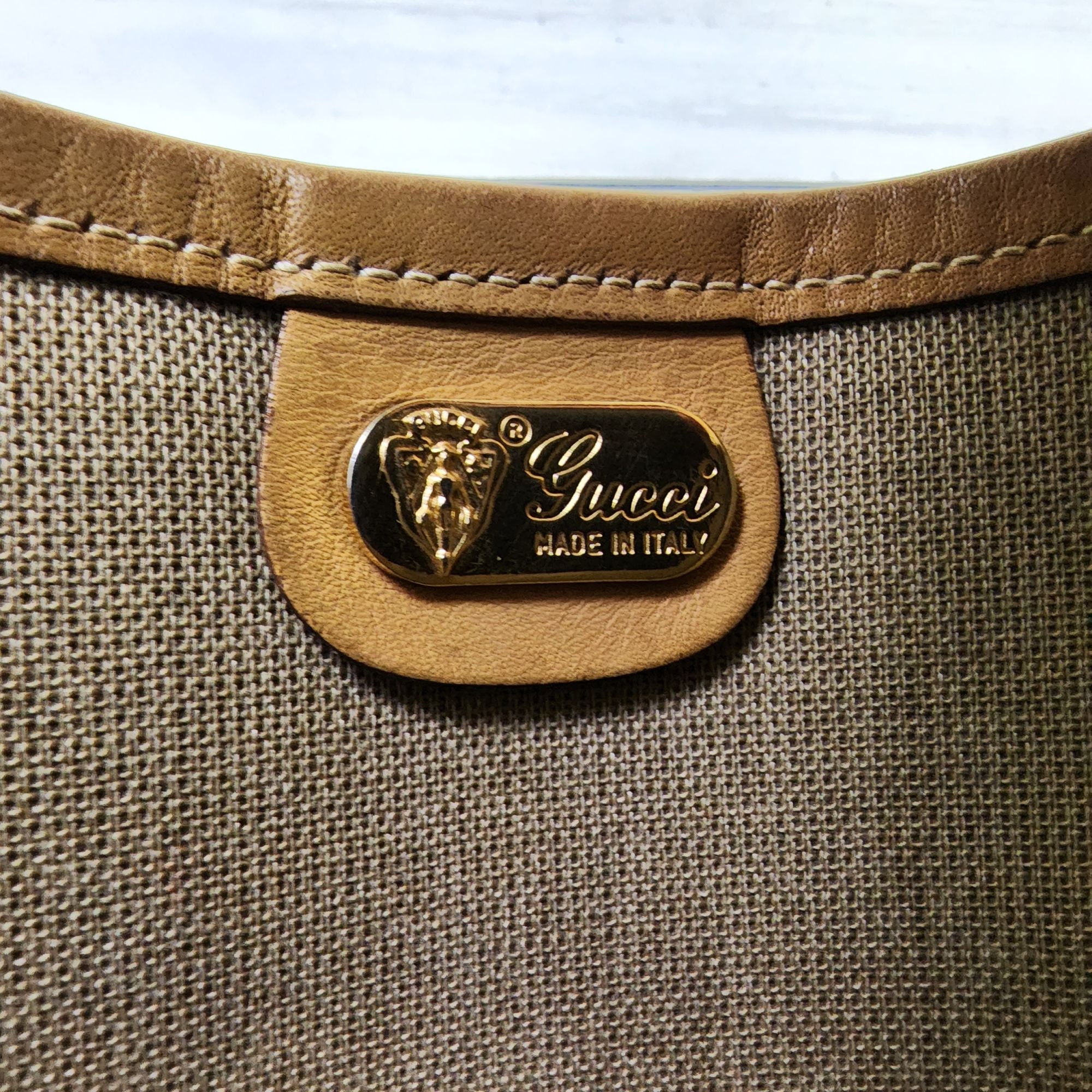 Gucci Handbag Satchel Vintage Made In Italy 1980s