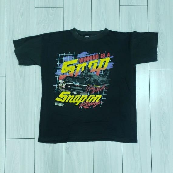 Vintage 1990s Racing Graphic Tee / Printed T Shirt - image 1