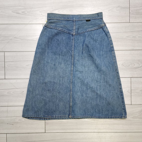 Wrangler Denim Skirt Vintage 1970s - image 2