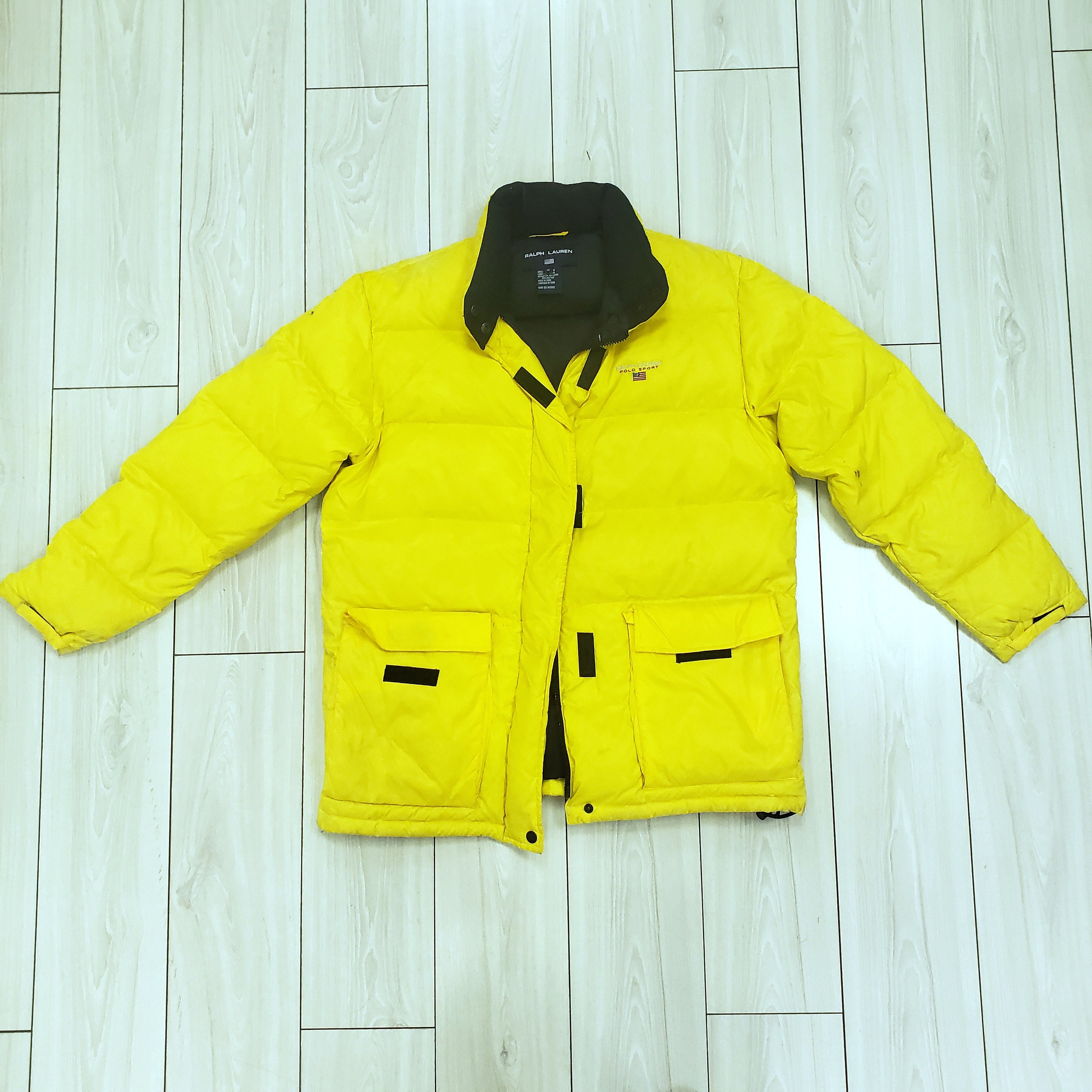 Polo sport sale puffer jacket yellow