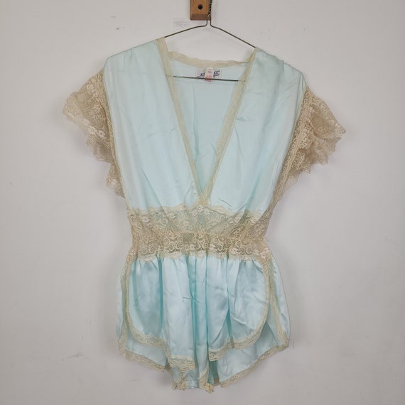 Lily Of France Lace Sleepwear Romper Vintage 1990s