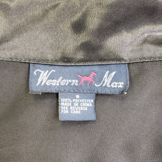 Western Max Vintage Black Satin Shirt - image 3