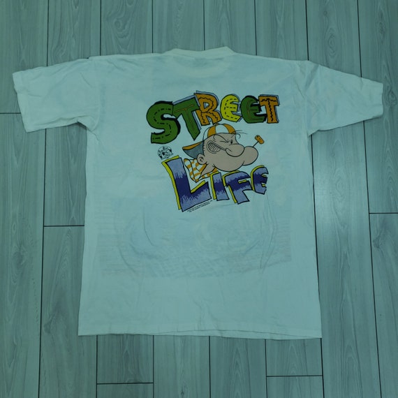 Popeye Vintage 1990s Graphic tee / Printed T Shirt - image 2